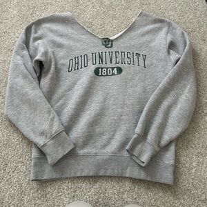 Ohio university off the shoulder sweatshirt